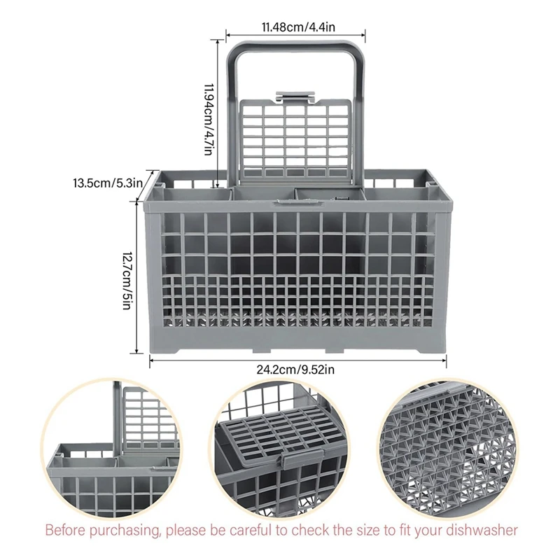 ABNO-cesta para cubiertos para lavavajillas (9,64 X 5,31 X 5 pulgadas) para Whirlpool, Samsung, Maytag, Kitchenaid,Kenmore