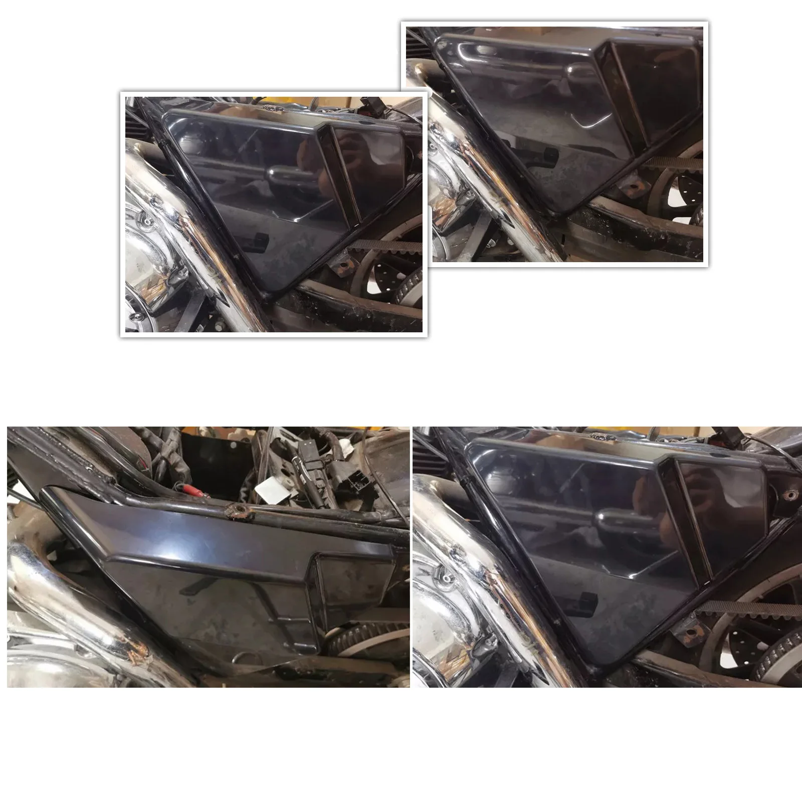 

For Harley-Davidson FLT FLHT FLHR FLH 1997-2007 Unpainted Side Cover Motorcycle Modification Carbon Fiber Side Battery Cover