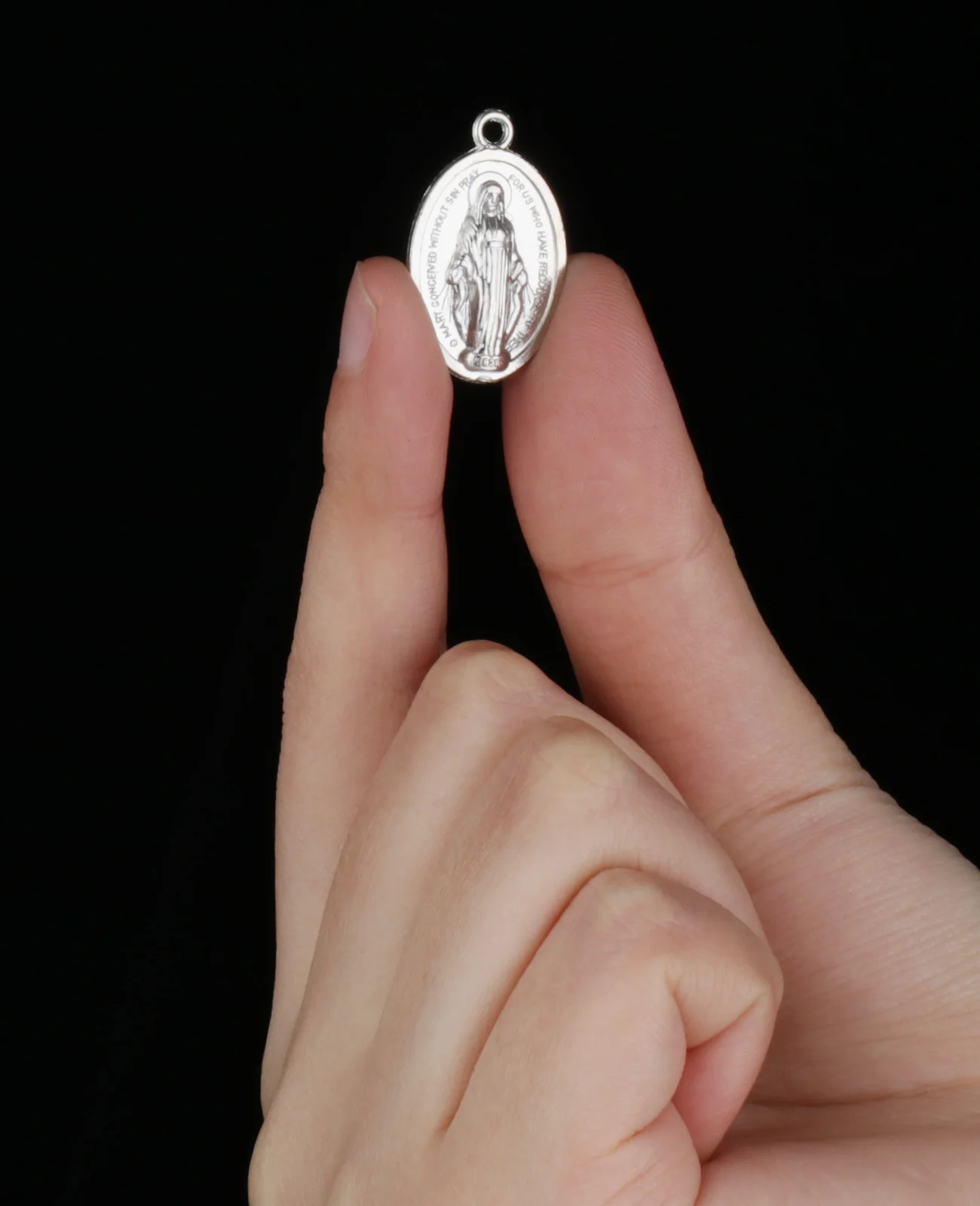 10Pcs Our Lady of Miraculous Medal Pendants Catholic Virgin Mary Charms DIY Making Necklace Ornaments Jewelry Accessories