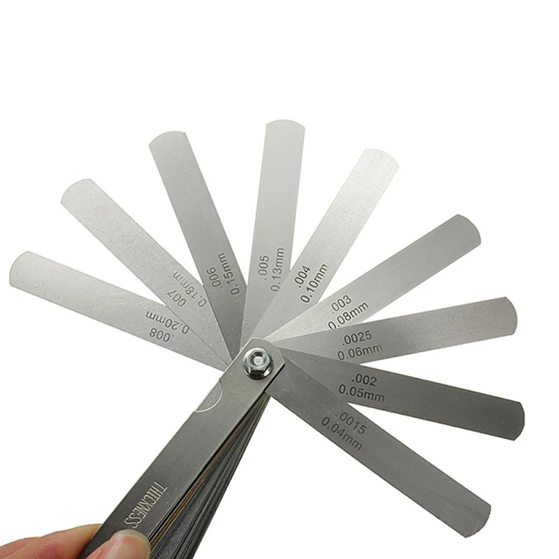 Stainless Steel Feeler Gauges Spark Plug Gauge Filler Gauge Valve Probes Metric Thickness Probe Thickness Gauge Measuring Tools