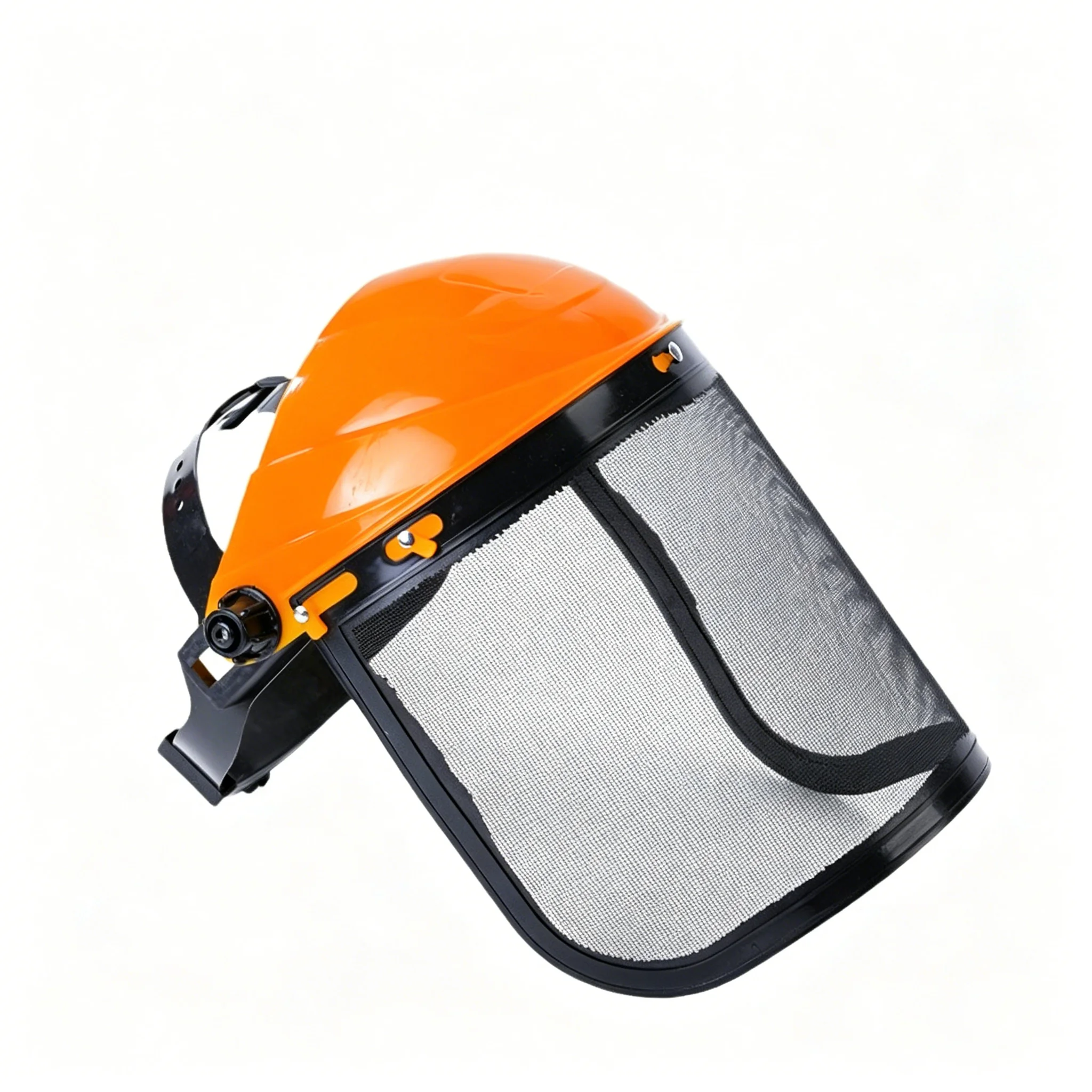 Capacete de Proteção para Roçadeira e Cortador de Grama, com Viseira de Malha Integral, Protetor Facial para Jardinagem