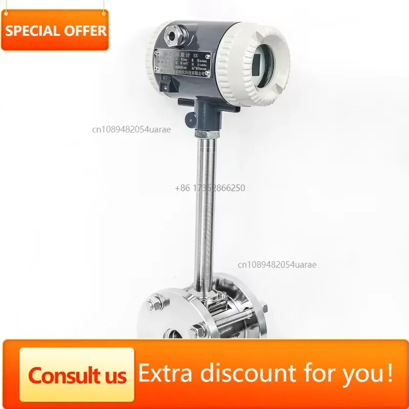 Clamp-On Ultrasonic Flowmeter Temperature Compensated For Superheated Steam Industrial Flow Measuring Instrument