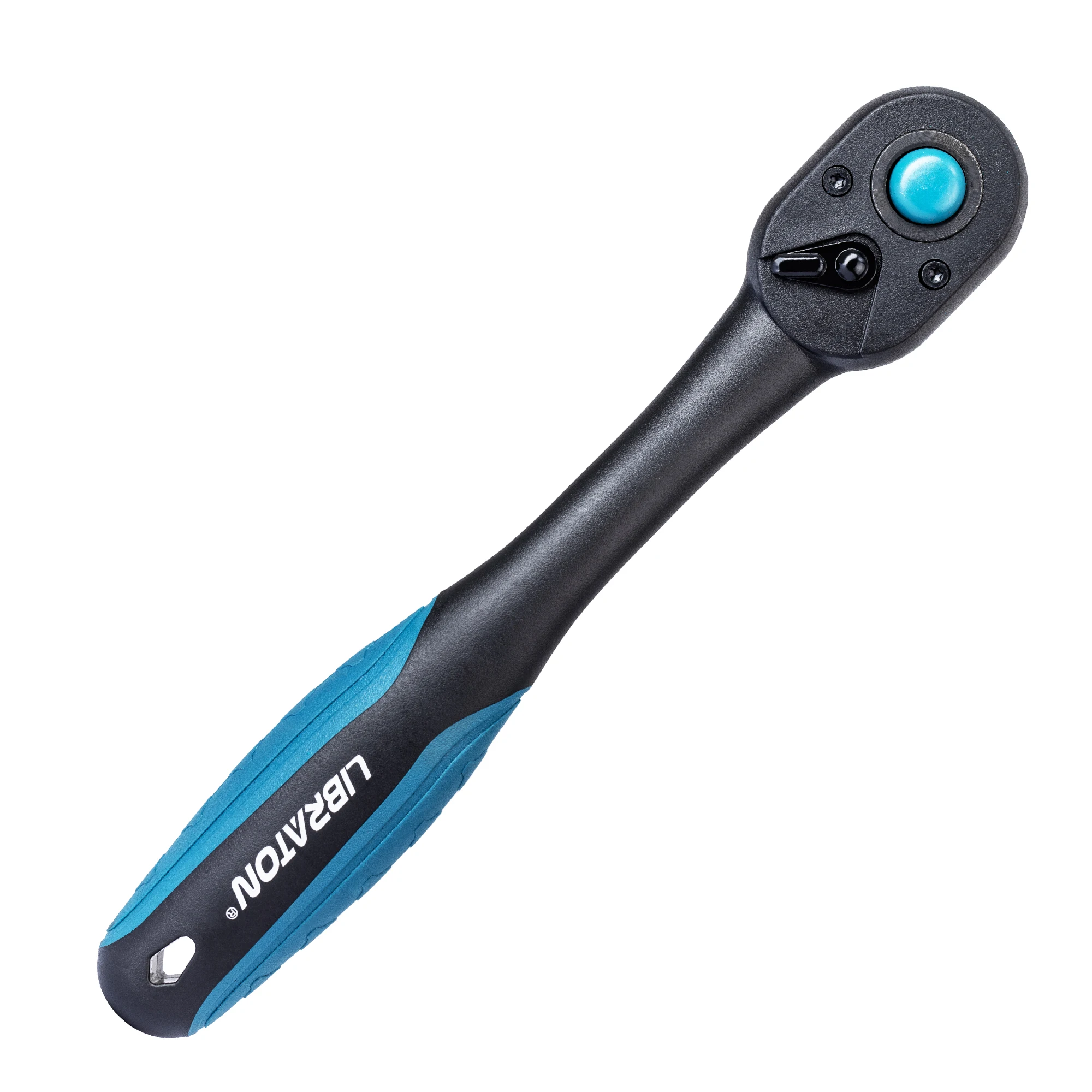 LIBRATON 1/2 Inch Ratchet Wrench, Quick-Release Teardrop Head, Reversible Comfort Grip for Auto & Motorcycle Repair