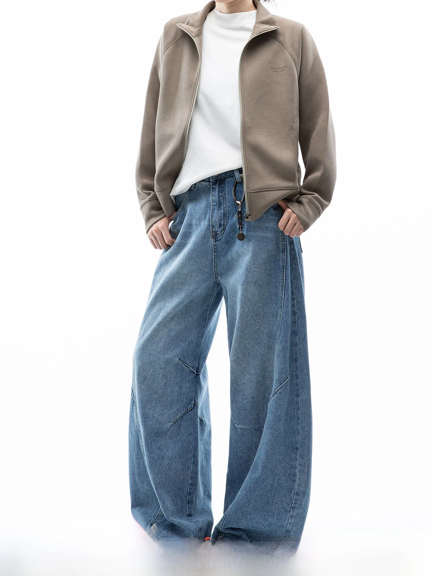 

Washed Vintage American High Street Straight Leg Men's Jeans Dream Made Cleanfit Cotton Polyester Blend Autumn Trendy Brand