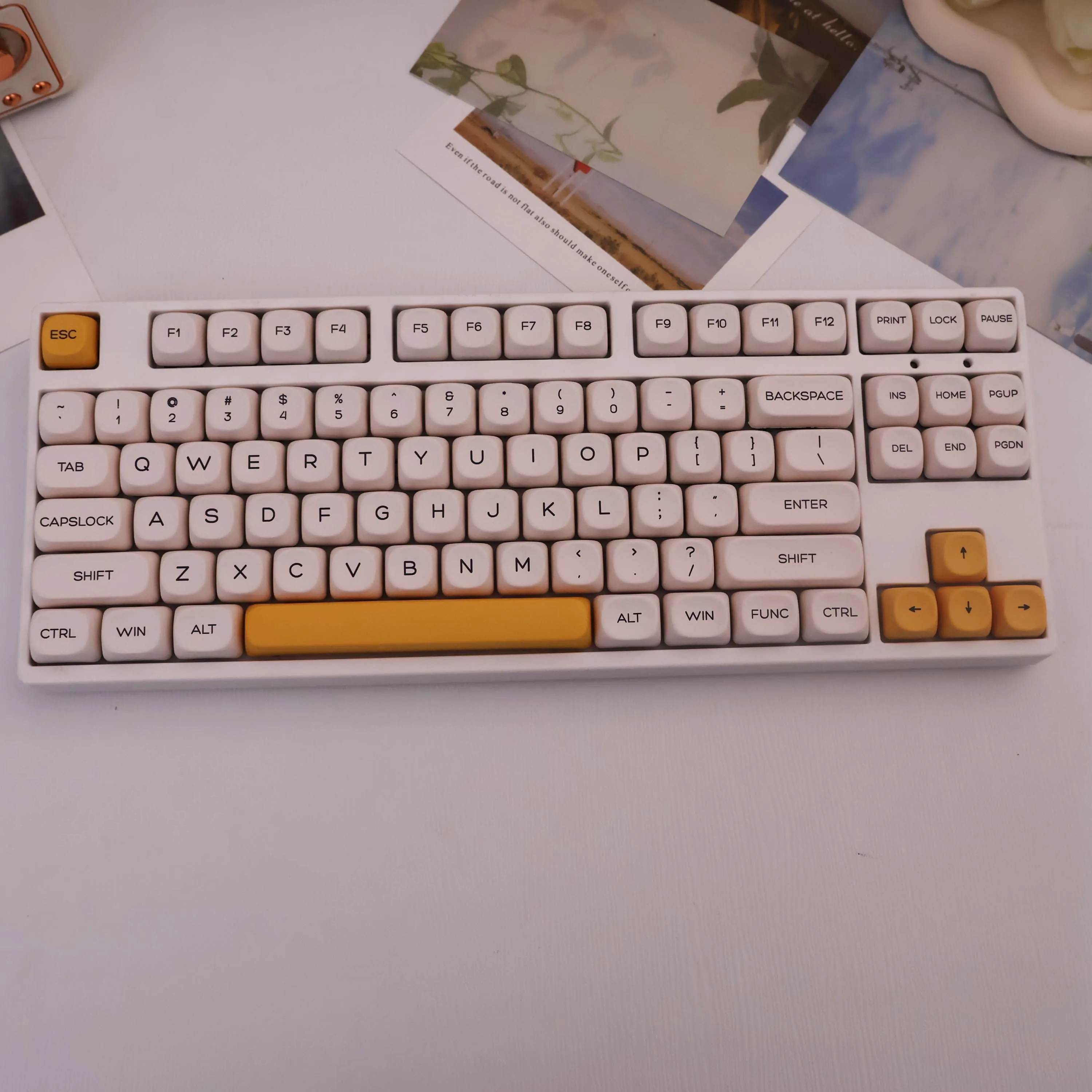 139 Keys Honey Milk PBT Keycaps MOA Profile Dye Sublimation for MX Switch 61/64/68/87/96/104/108 Mechanical Keyboard