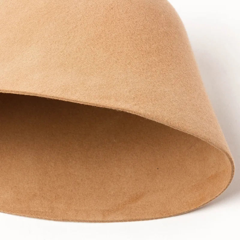 USPOP Autumn Winter Women's 100% Wool Felt Flat Top Hat, Solid Color Vintage Warm Elegant Bucket Hat for Streetwear and Travel