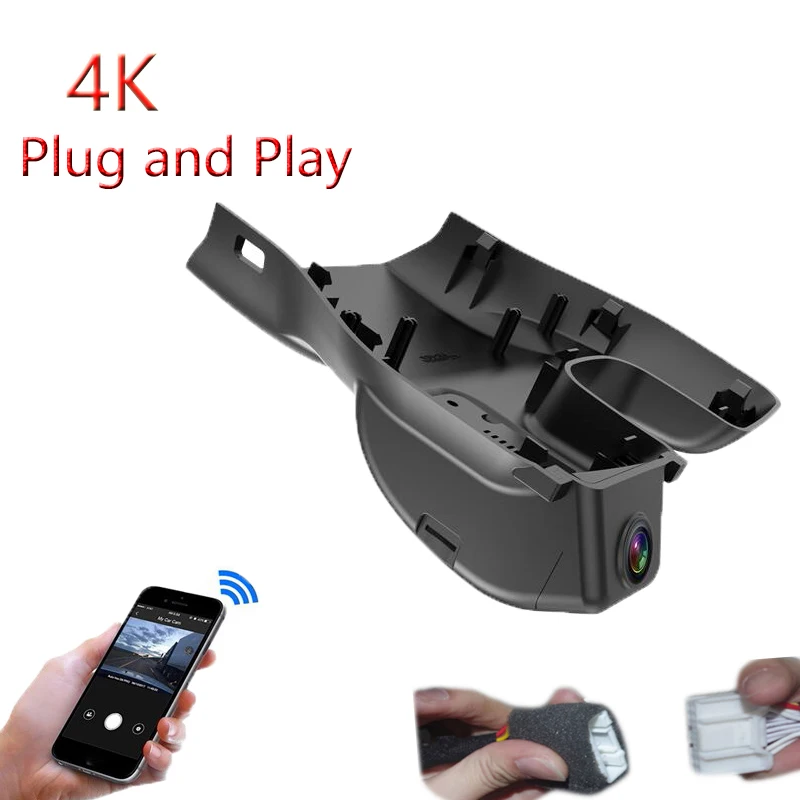 4K Plug And Play For Roewe RX3 2021 2022 Car Wifi DVR Video Recorder Parking Camera Dash Cam Night Vision FHD 2160P