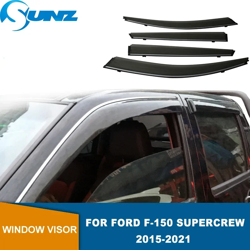 

Window Visor For Ford F-150 F150 Raptor MK13-P552 2015 2016 2017 2018 2019 2020 Wind Shields Sun Rain Guard Side Wind Deflector