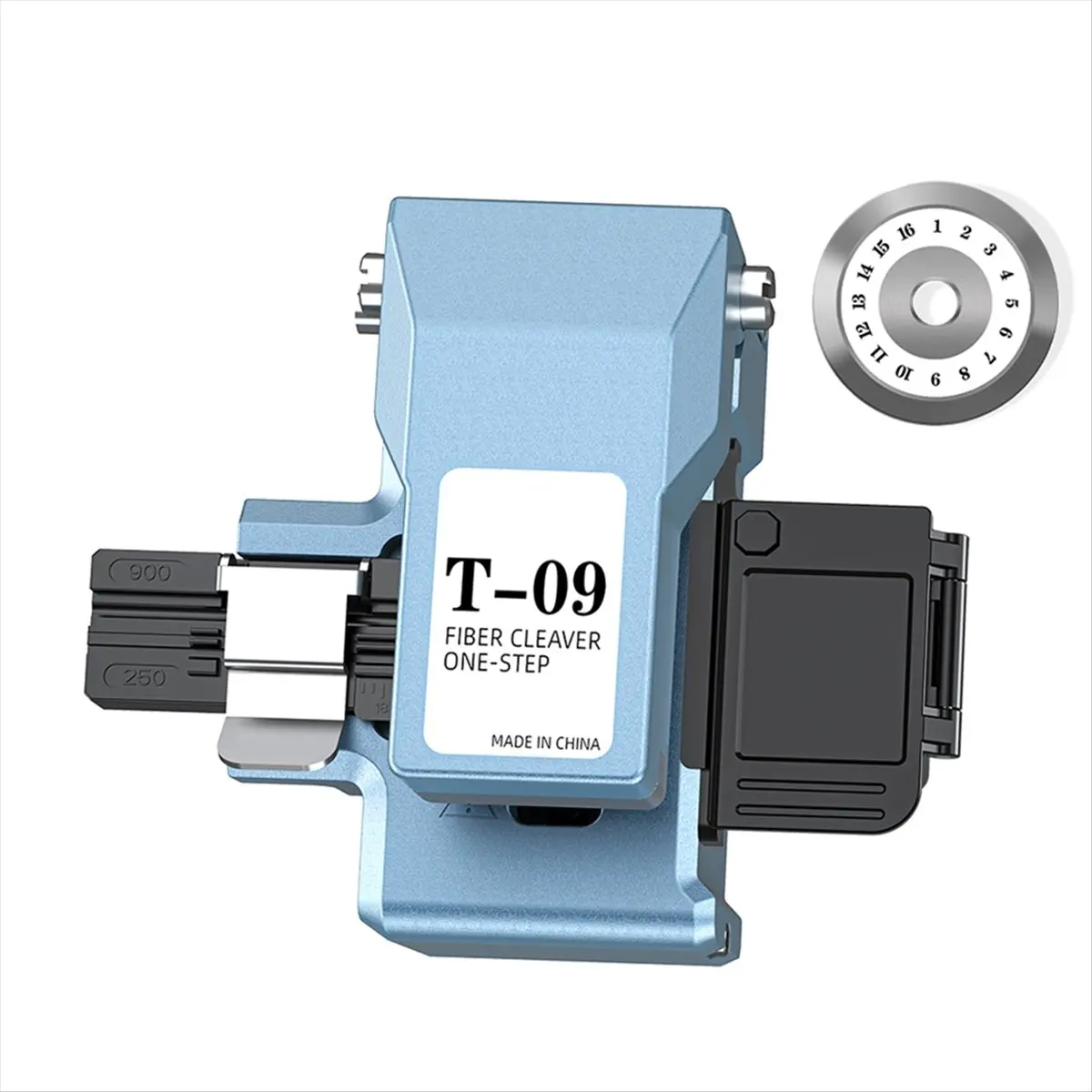 N86R T-09 One-Step Fully Automatic Fiber Optic Cleaver+Blade Optical Fiber Fusion Splicer Cutter Cold Cut Hot Melt Blue