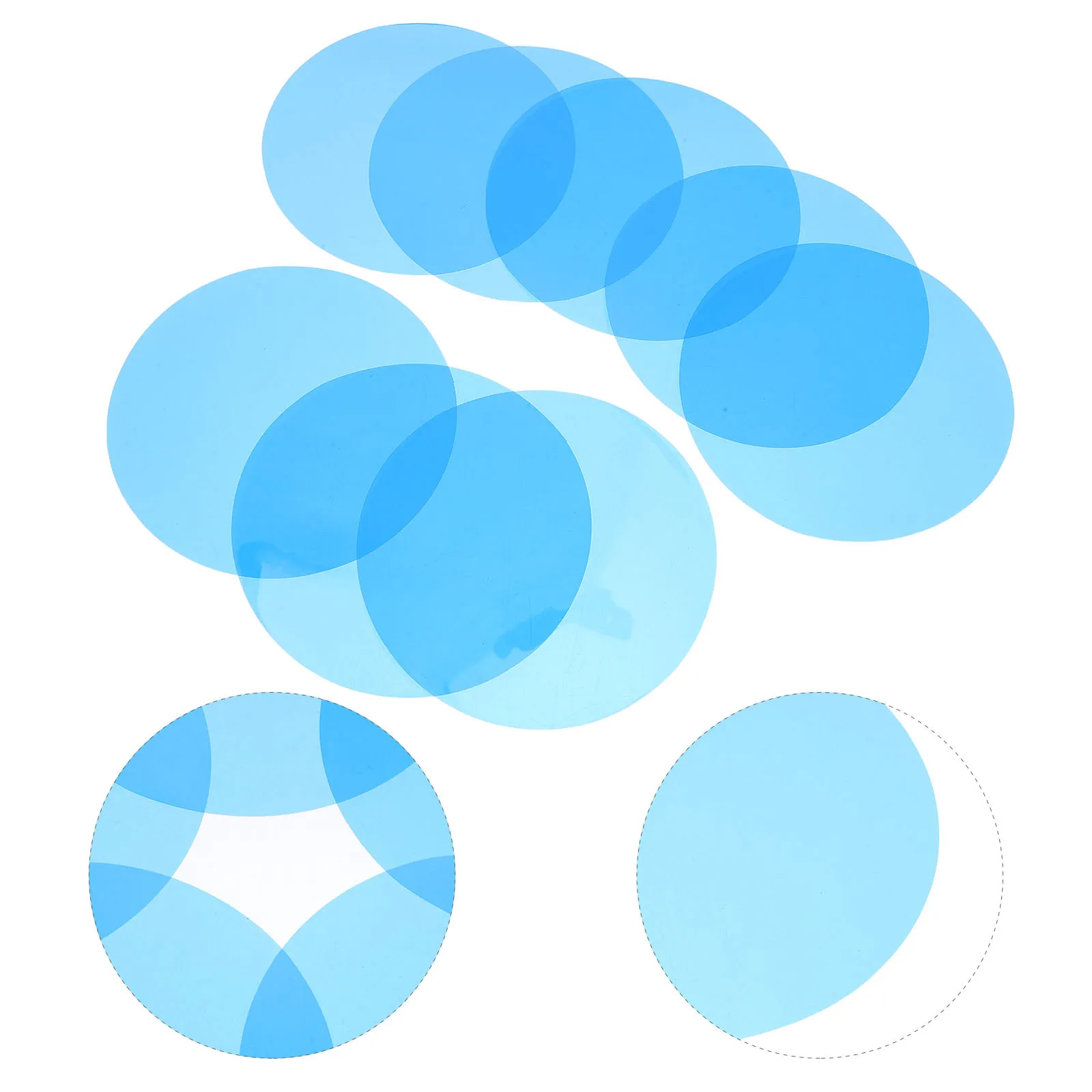 

15Pcs Lamp Color Correction Film Transparent Round Light Filter Sheets Headlight Colored Gel Filter for Rooms Colored Lamp Film