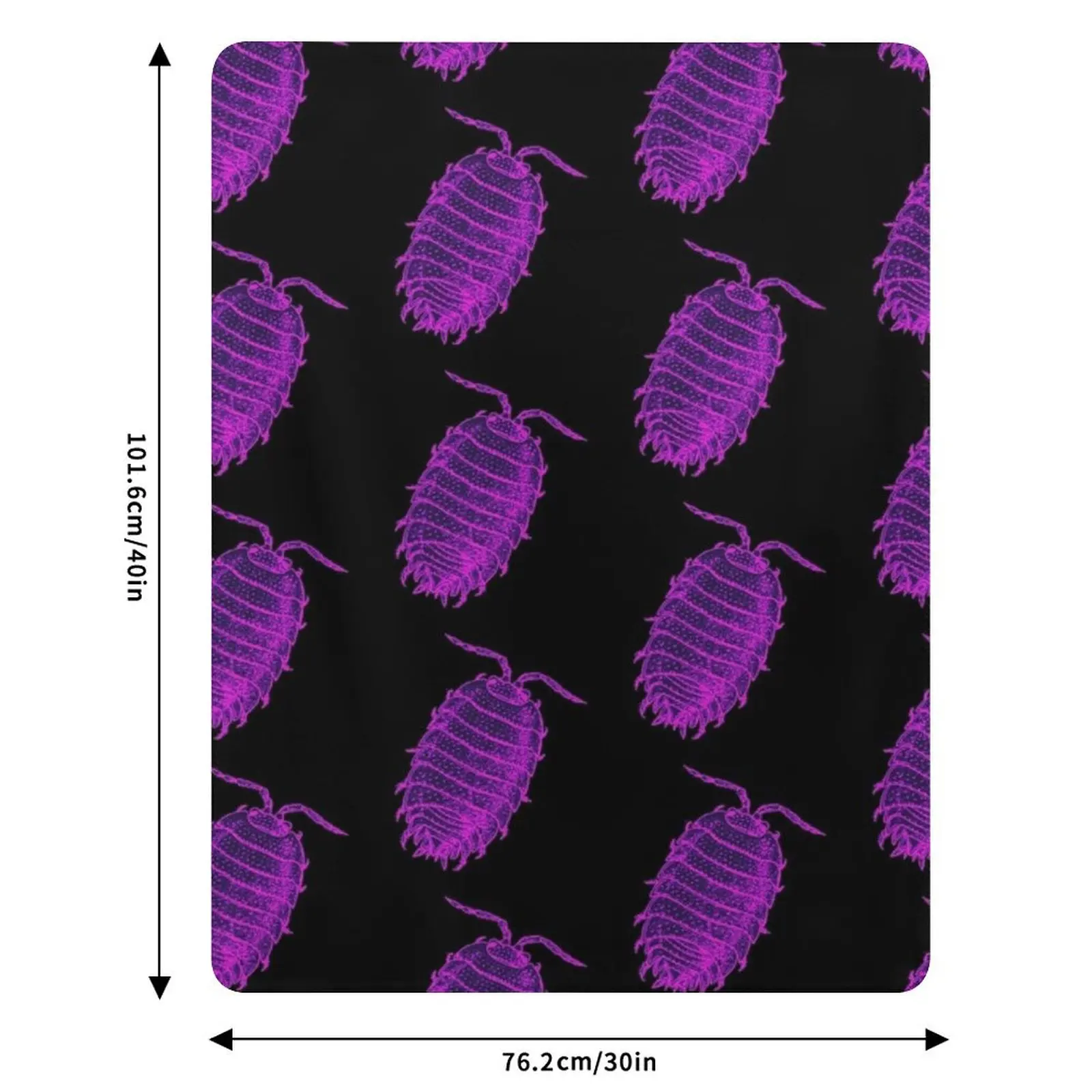 Giant Purple Isopod Throw Blanket Decorative Sofa for sofa christmas decoration Thin Soft Beds Plaid on the sofa Blankets