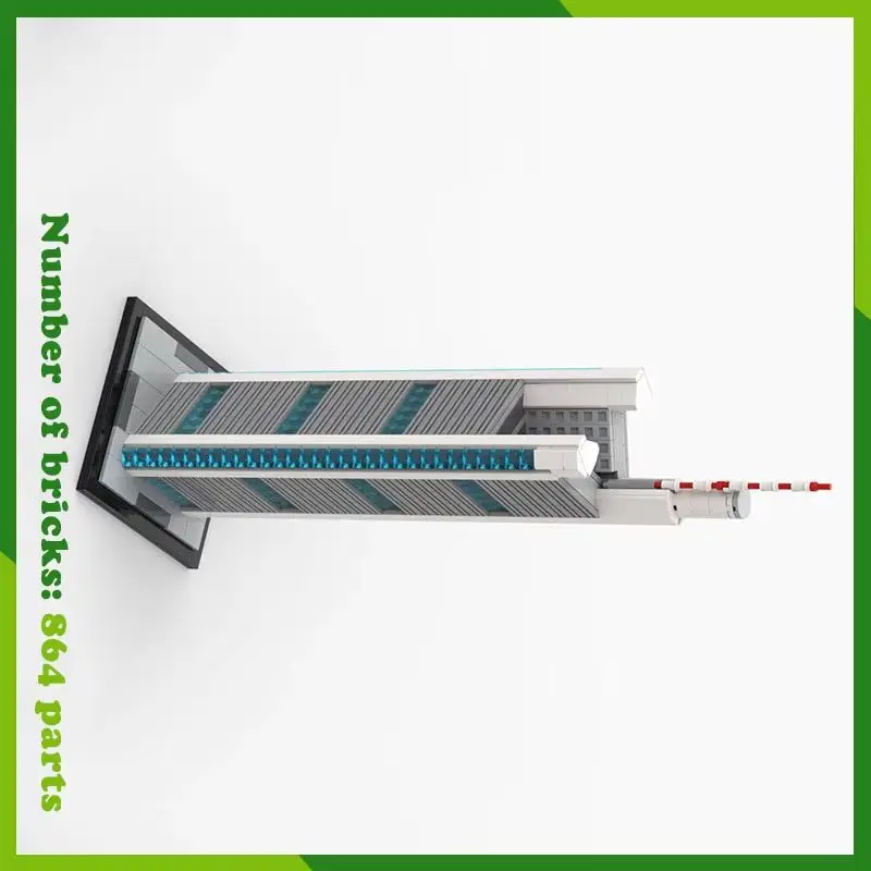 

Нескребок MOC, строительные блоки, городская архитектура, модель башни, масштаб 1:800, кирпичи «сделай сам», креативная сборка, игрушки, рождественские подарки, 864 шт.