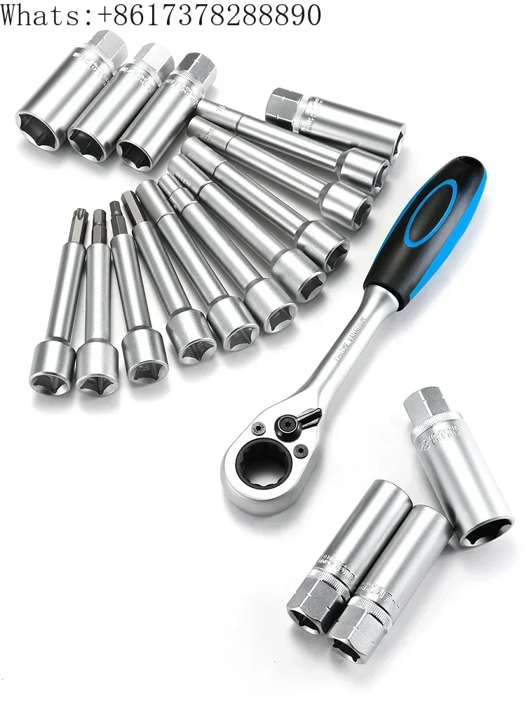 Shock absorber removal tool, shock top glue remover, upper seat screw, tower top socket wrench, ratchet bit set