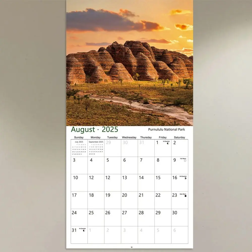 with Beautiful Scenic Photos 2025 National Parks Calendar National Parks Thick Paper 12-Month Nature Calendar Portable