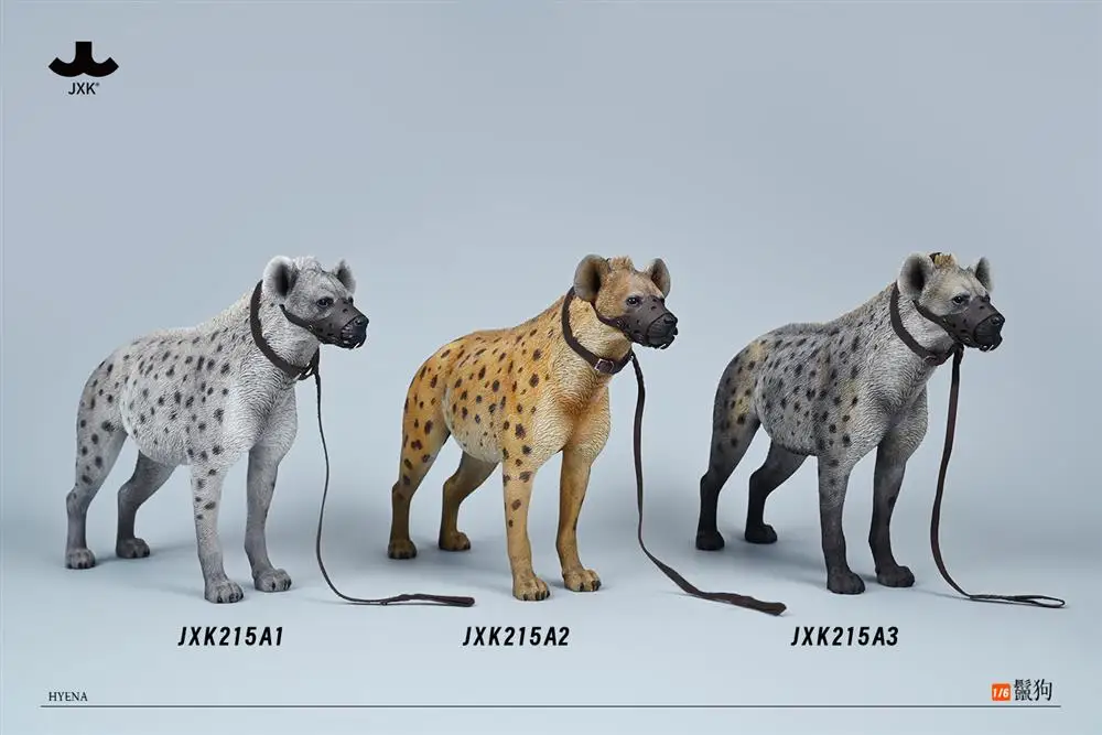 1/6 Scale JXK JXK215 Hyena Series Wear A Mask Static Cure Animal Model As Car Home Desktop Ornament Souvenir Gift Collection