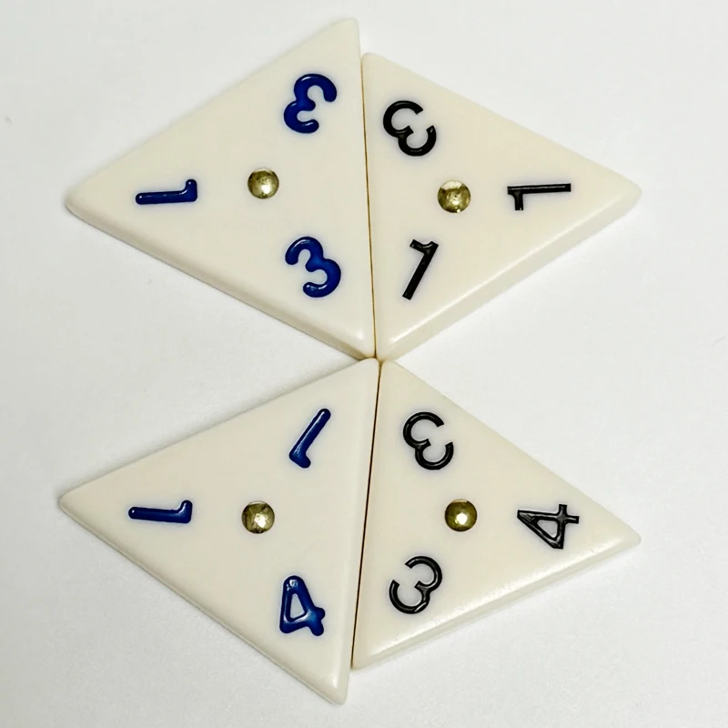 56 Large Triangle Domino Game Melamine Domino Number Tiles Triangle Number Tiles Family gathering/party games Board game