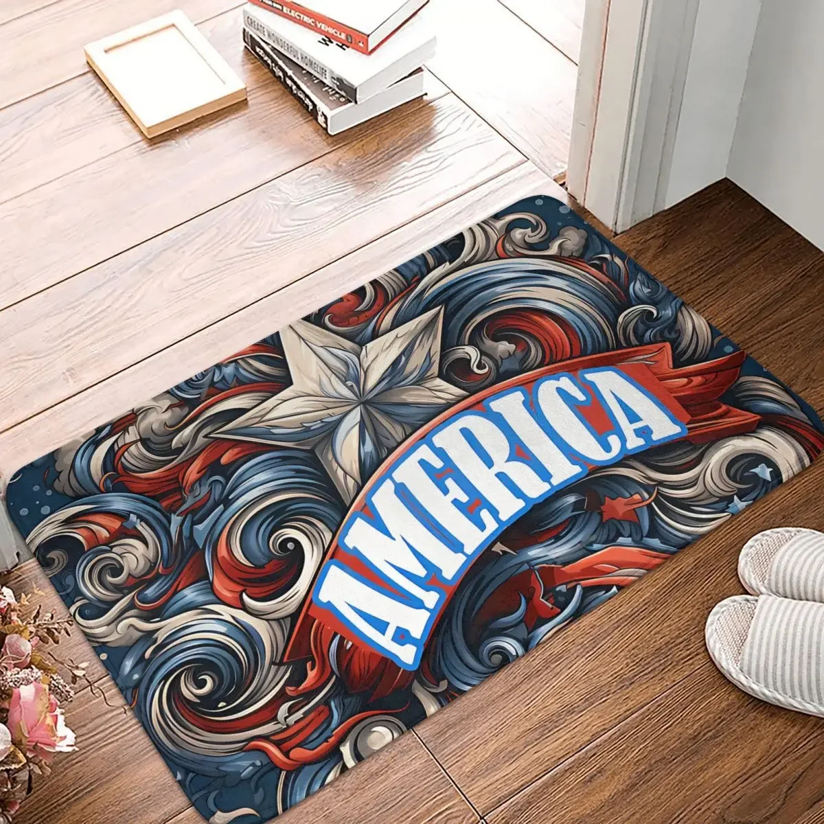 Independence Day The United States 4th Of July Anti-Slip Rug Doormat Kitchen Mat Cool Hallway Carpet Bedroom Decor