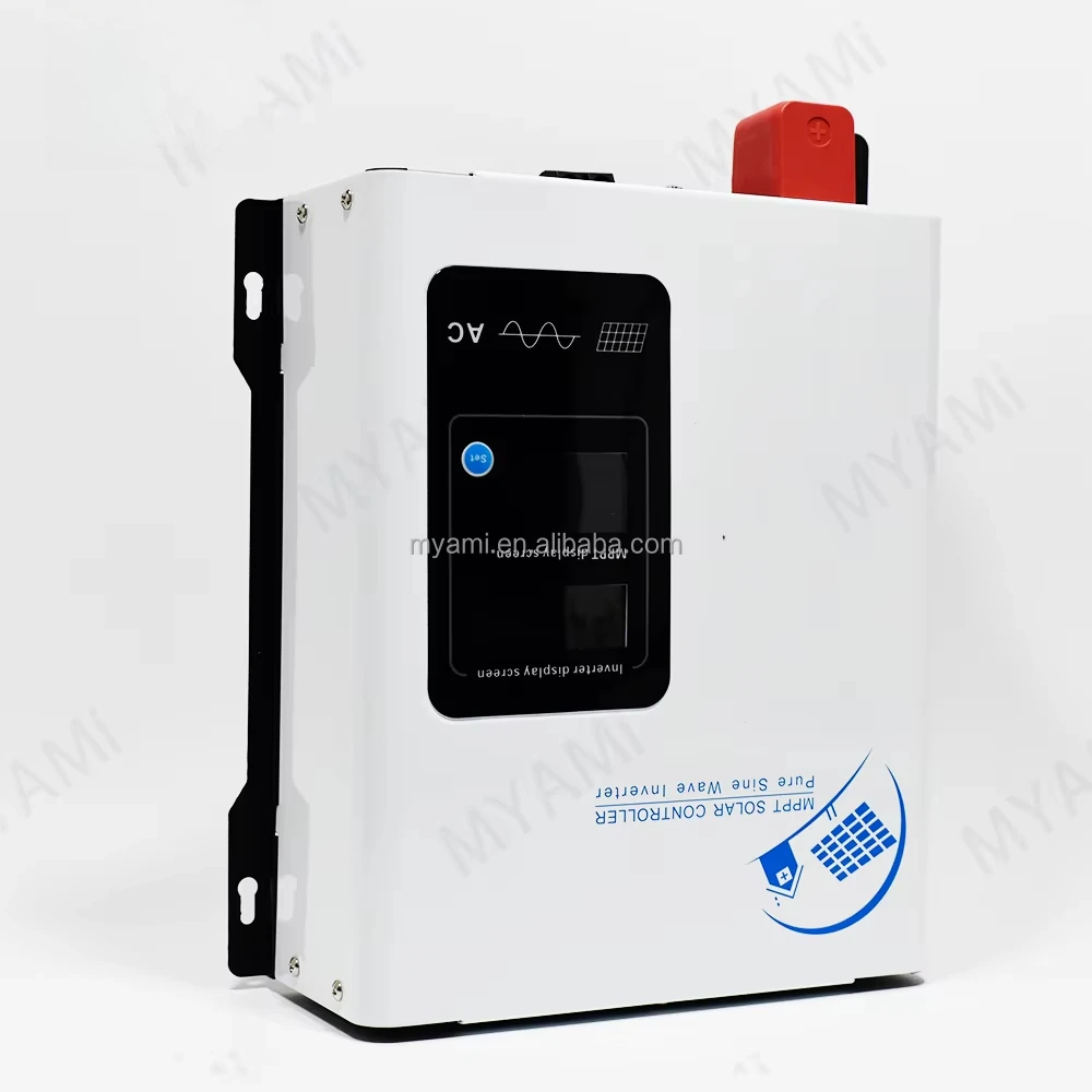 

2025 MYAMi New Design 1000W Pure Sine Wave 12V/24V/48V Dual LCD Display 30A MPPT Off-grid Solar Power Inverter for Solar System