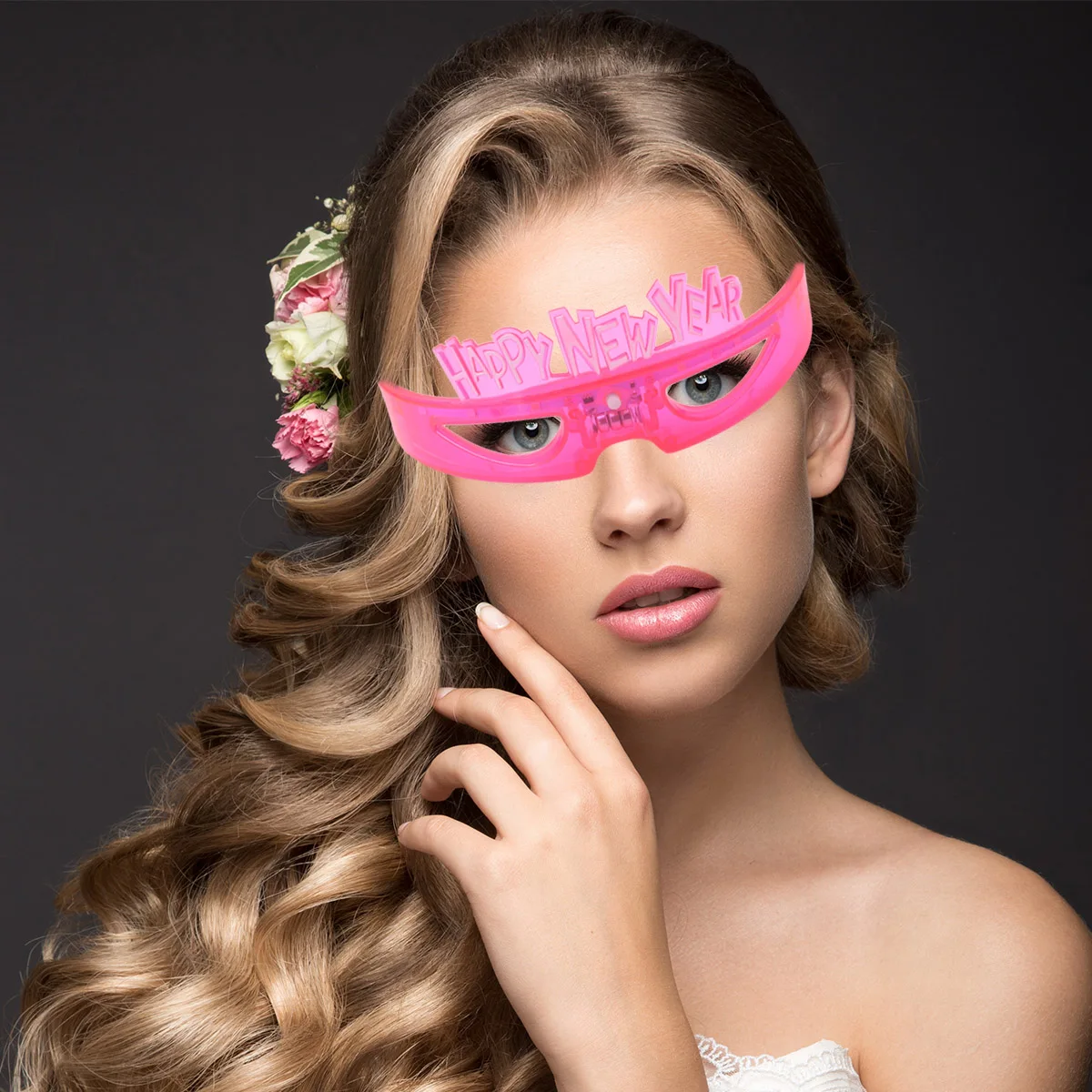 

3 шт. светящиеся светодиодные мигающие светящиеся новые очки для вечеринки, новогодние аксессуары, праздничный декор, фестиваль