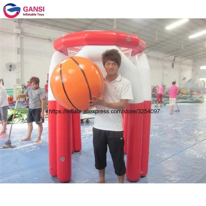 

High Quality Indoor Inflatable Basketball Hoop For Sport Game 2M Height Lows Price Inflatable Basketball Shooting Game Equipment