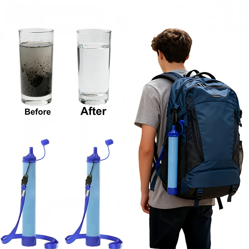 

Portable Outdoor Mini Water Filter Camping Hiking Purifier Lightweight Survival Emergency Supplies for Adventure