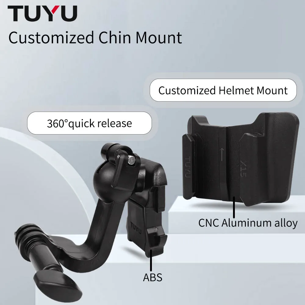 For SHOEI AGV ARAI HJC KLIM X-lite Premium Customized Motorcycle Helmet Aluminium Chin Mount for GoPro 12 insta360 DJI Yi Camera