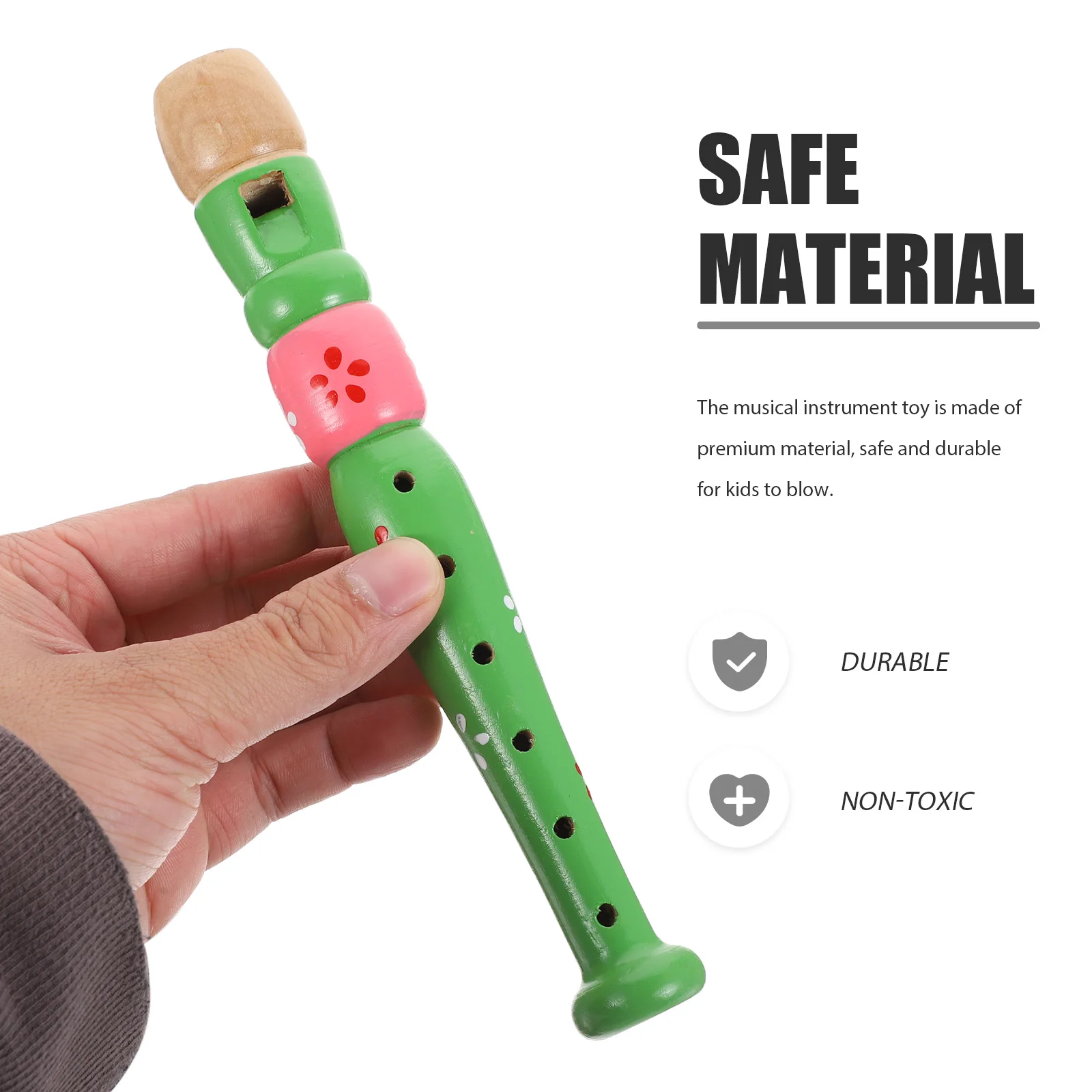 

2pcs Wooden Flute s Blowing Musical Instrument Adorable Recorder For Creative Fun Learning Plaything Gift Funny