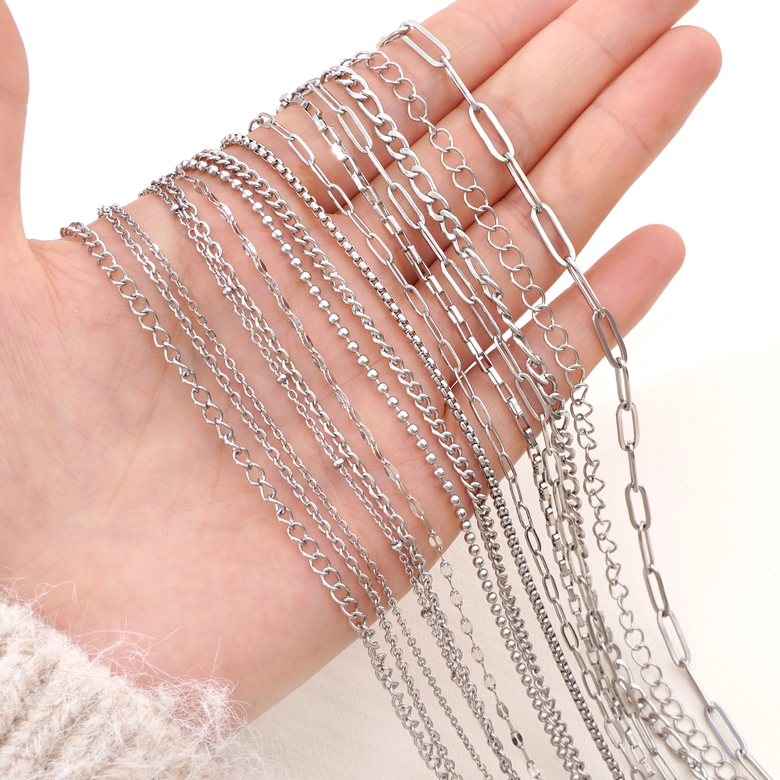 1m Stainless Steel Chain for Jewelry Making