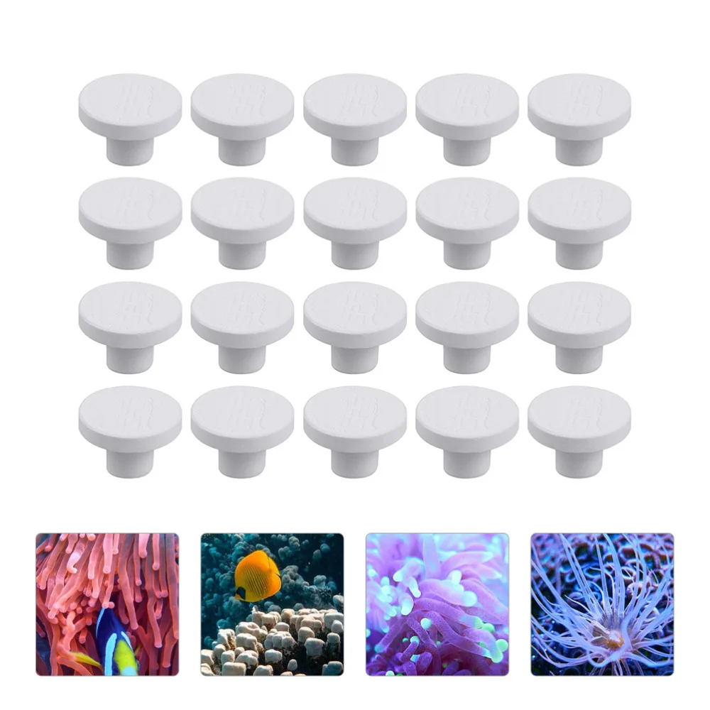 Ceramic Coral Frag Disks T-Shape Coral Base Support Aquarium Coral Reef Frag Fish Tank Supplies Aquarium Accessories