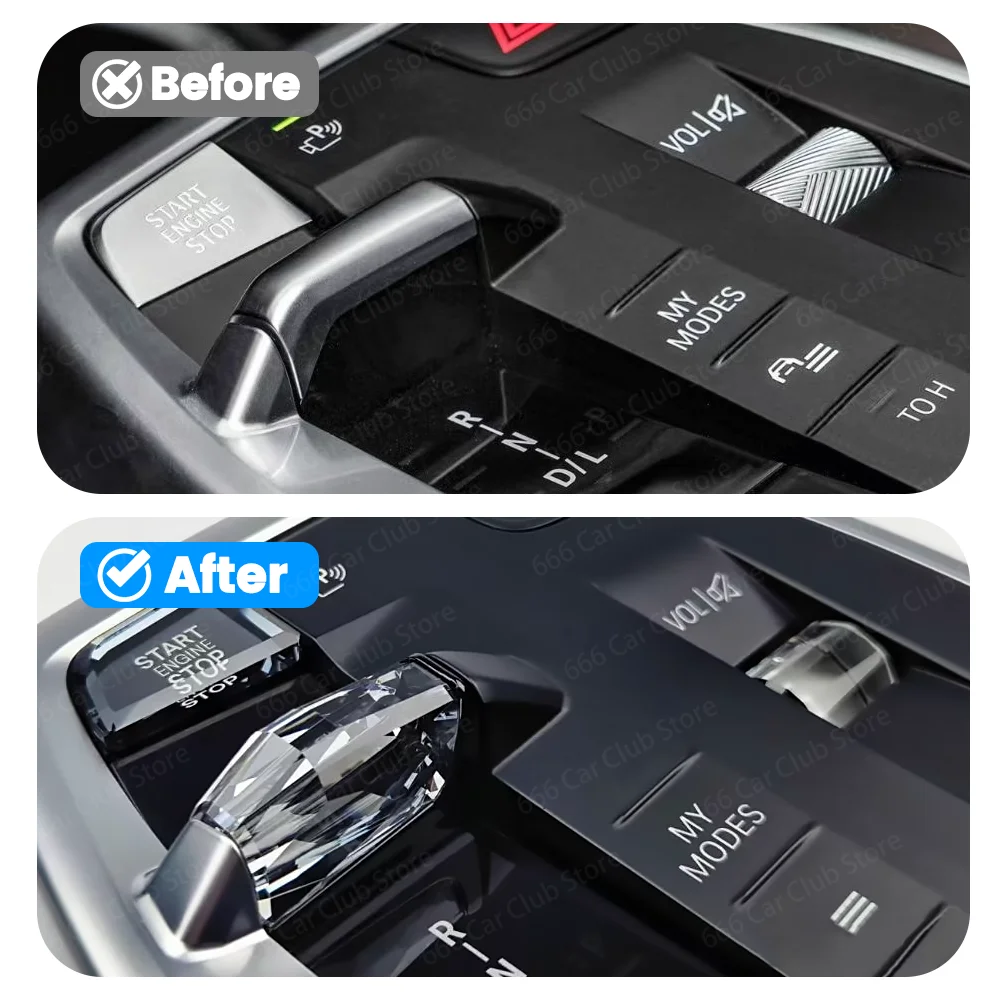 LHD Crystal Gear Shift Knob 3 Piece Set For BMW X1 IX1 U1 U12 X2 IX2 U10 Car Interior Kit 2023-2025 Central Control Shift Button