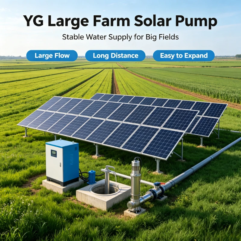 Professional Reliable Durable Solar Powered Water Pump System High Flow Low Noise For Deep Well Garden Livestock Watering