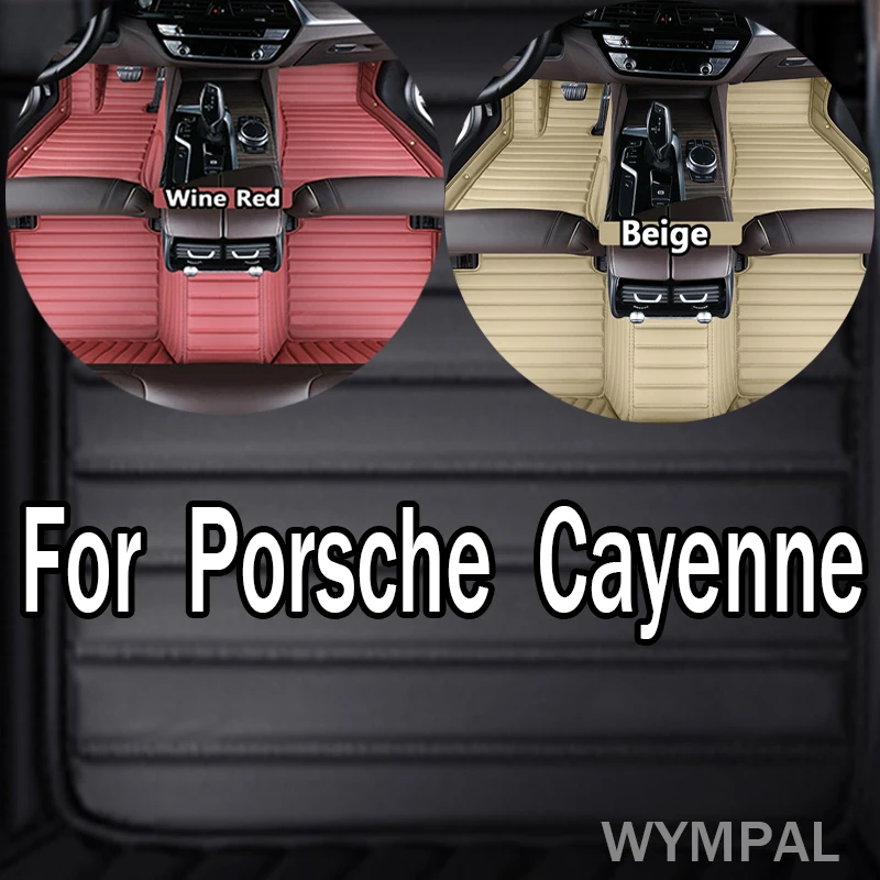 

Luxury Car floor mats for Porsche Cayenne 2018 2019 2020 2021 2022 Custom auto foot Pads automobile carpet cover interior