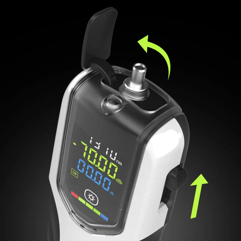 NOR-G770 Optical Power Meter Mini Fiber Optic Light Attenuation Tester Optical Power Meter Loss with LED Charging Model -70~3dBm