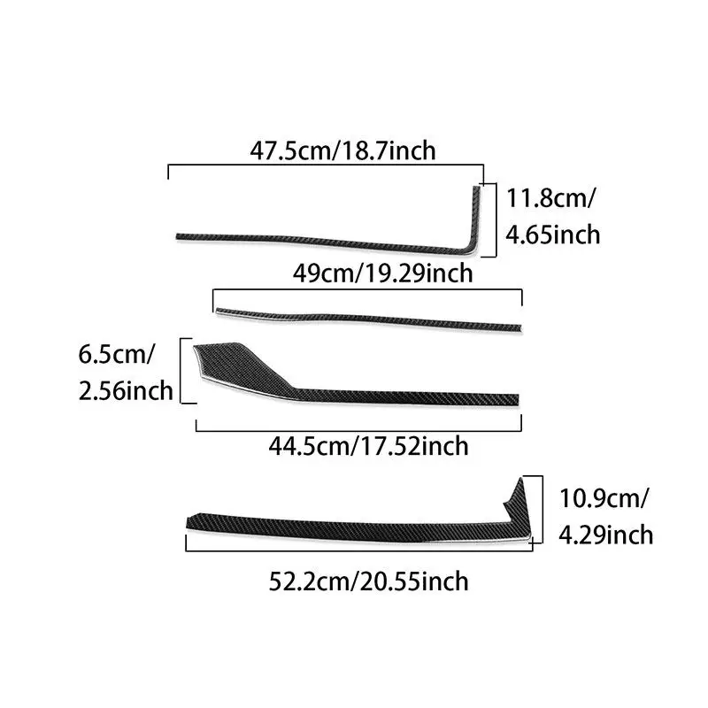 For Audi A3 S3 8Y 2021 2022 2023 2024 2025 Car Accessories Dashboard Panel Frame Air Vents Strips Trim Soft Carbon Fiber Sticker - view 5