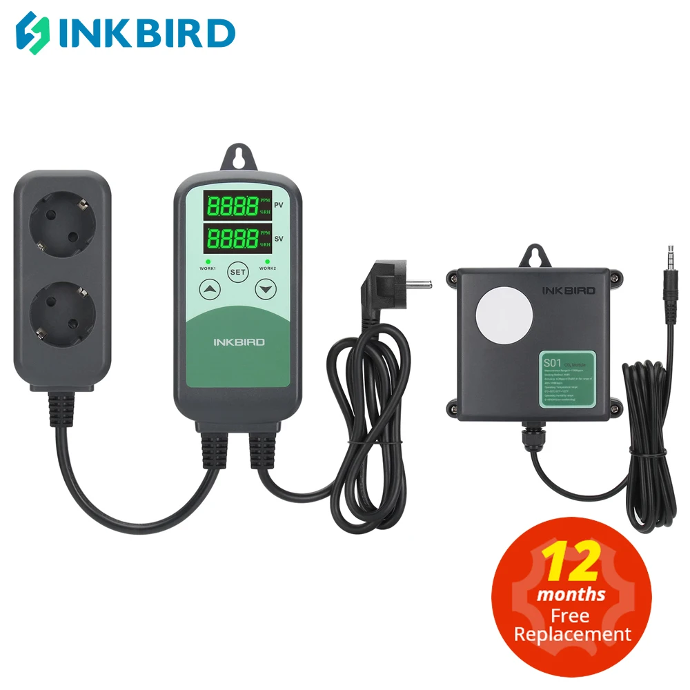 Programável Controlador de Temperatura de Dióxido de Carbono com Ndir Sensor de Co2 para Ventilação Interior e Equipamentos de Hvac Icc500t S01
