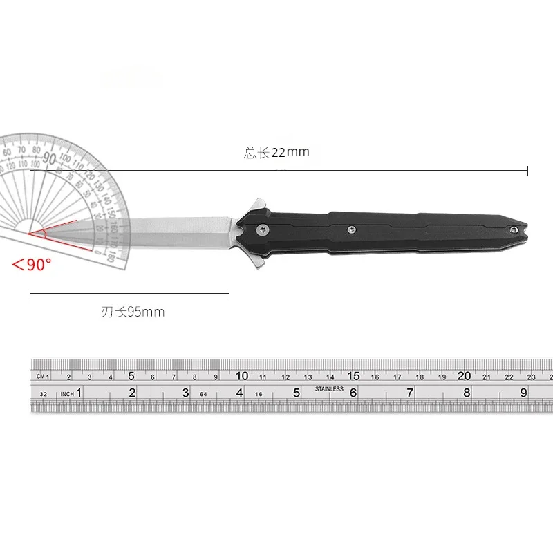 Coltello portatile pieghevole con bordo affilato, autodifesa all'aperto, coltello pieghevole per frutta per uso domestico