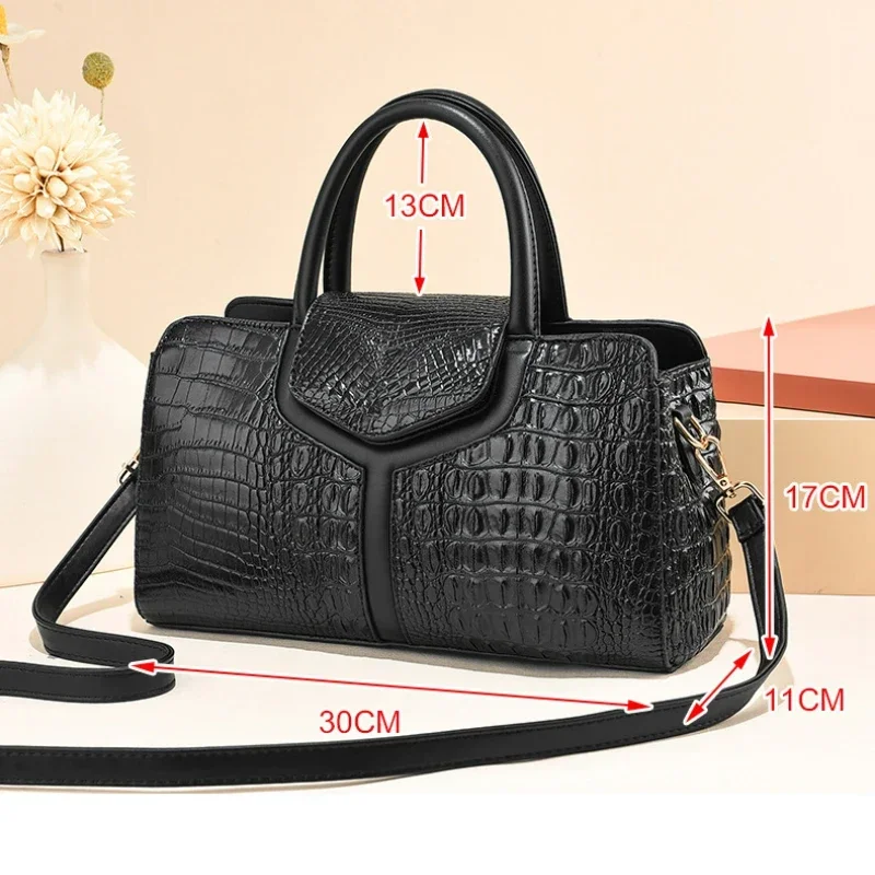 TRAVEASY letnie dorywczo Vintage top-torby z uchwytami dla kobiet moda aligator o dużej pojemności kobiece torby na ramię torby Crossbody