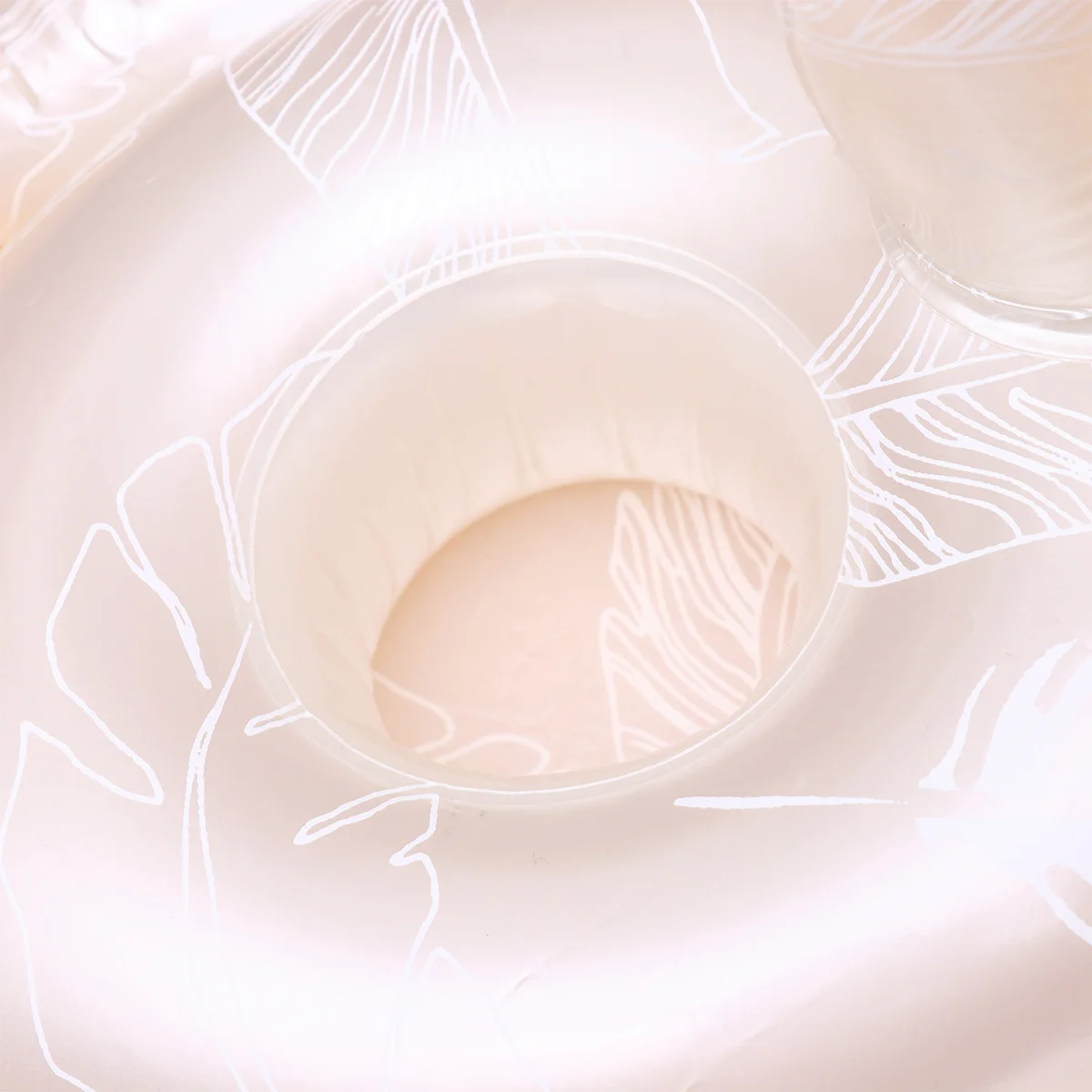 수영장용 풍선 백조 모양 물놀이 매트, 가벼운 PVC 소재, 흰색, 물 위에 뜨는 맥주 홀더