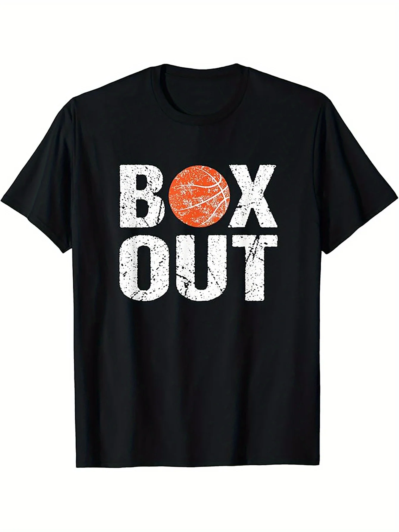 

One Men'S Sporty Cotton T-Shirt with Box Out Pattern Regular Fit Crewneck Stretch Fabric Four Seasons Comfort Graphic T Shirts