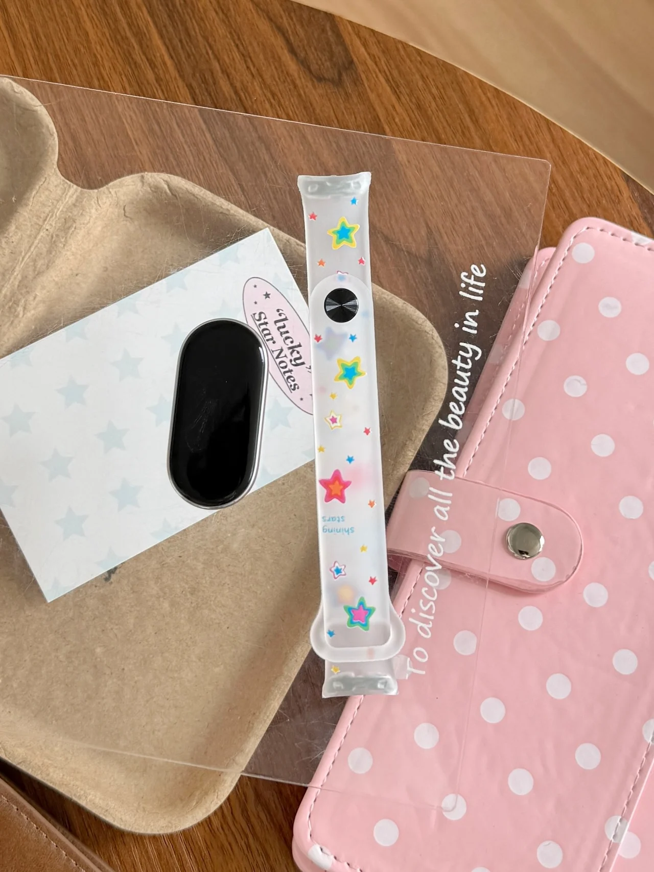 5 Colors Translucent TPU Watch Strap For Xiaomi Mi Band 8 9 10 Colorful Star Dopamine Soft Adjustable Replacement Band Cute Cool