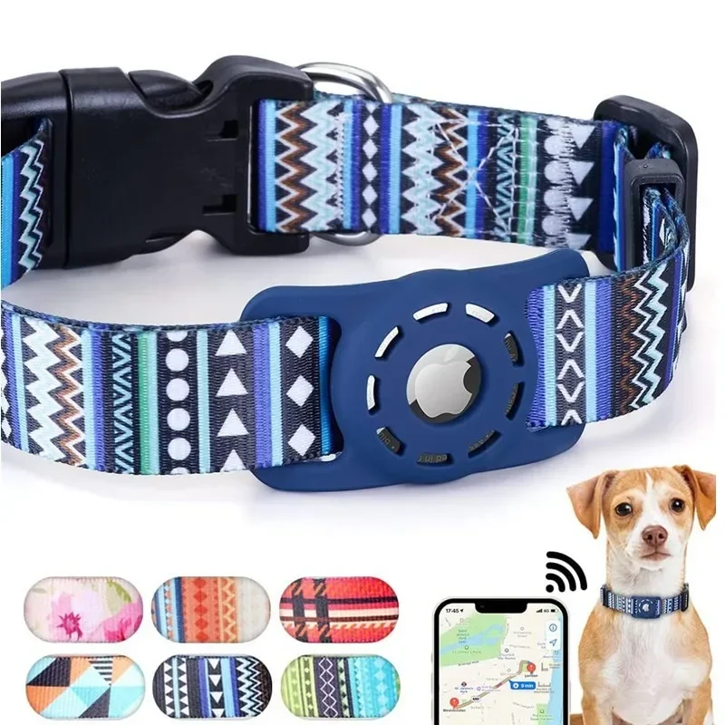 Pet Cat Dog Digital Printing Collar for Apple Airtag Protective Cover Small and Medium-Sized Dogs Articles Accessories