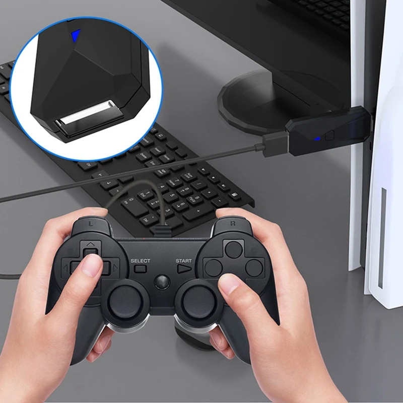 A73E-Wireless Receiver USB Adapter For PS5/PS4/PS3/Nintendo Switch Bluetooth Controller Gamepad Dongle Adapter