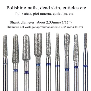 Nail Drill bits Diamond Cuticle Remove Grinding Head Manicure Salon Electric Nail File Accessory