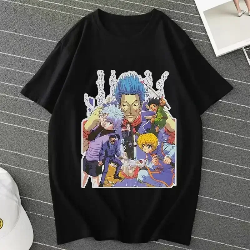 Anime Hunter X Hunter Killua Zoldyck T Shirts Men/women HXH Anime T-shirt Casual Harajuku Streetwear Summer Men Clothing Tops