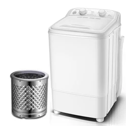 Single Cylinder Small Washing Machine Semi-automatic Washing and Stripping Mini Washing Machine Portable Washer Laundry Electric