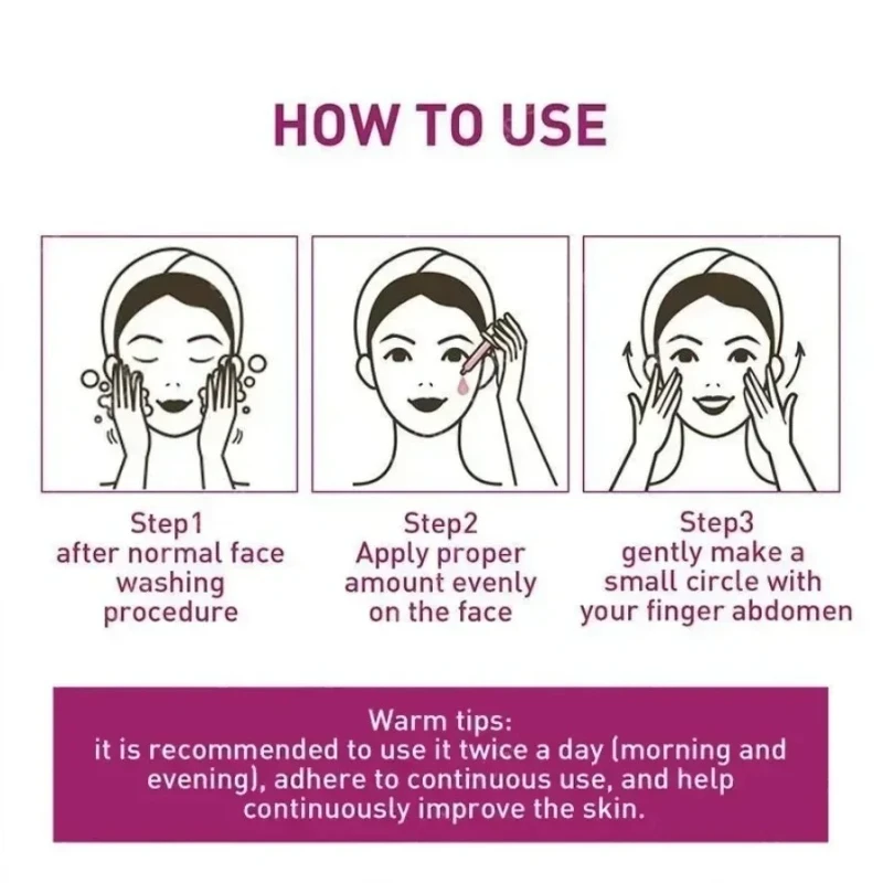 Facial Anti-Wrinkle Serum Fade Fine Lines Anti-Aging Whitening Moisturizing Remove Freckles Brighten Facial Skin Care - Image 6