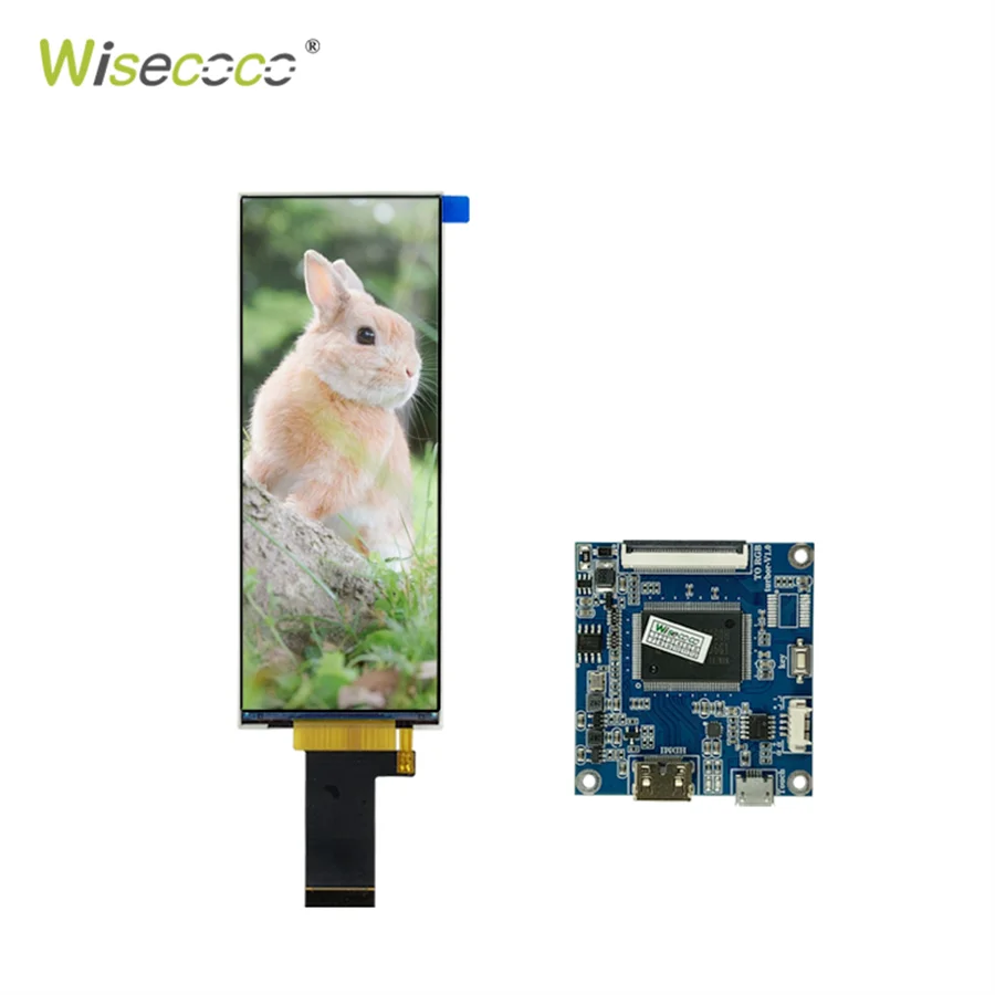 Wisecoco-電気器具用のLCDディスプレイ,拡張可能なバー画面,家のアプライアンス用のインターフェイス,spi,rgb,ips,360x960, 6.2インチ