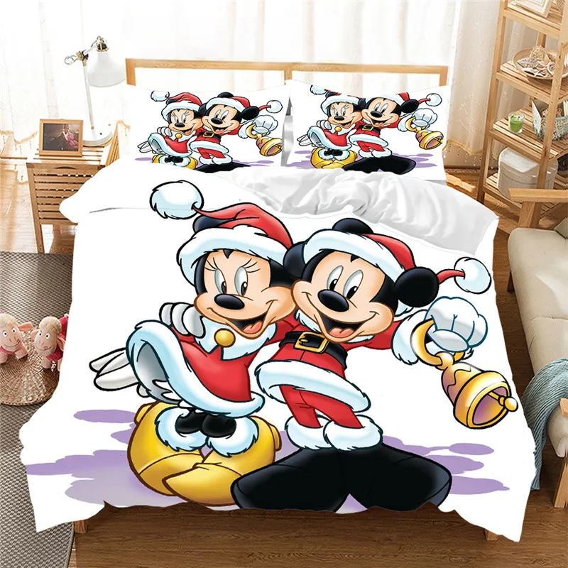 

Disney Christmas Bedding Set Mickey Minnie Duvet Cover Set Children Queen King Size Gift Nightmare Before Christmas Gift