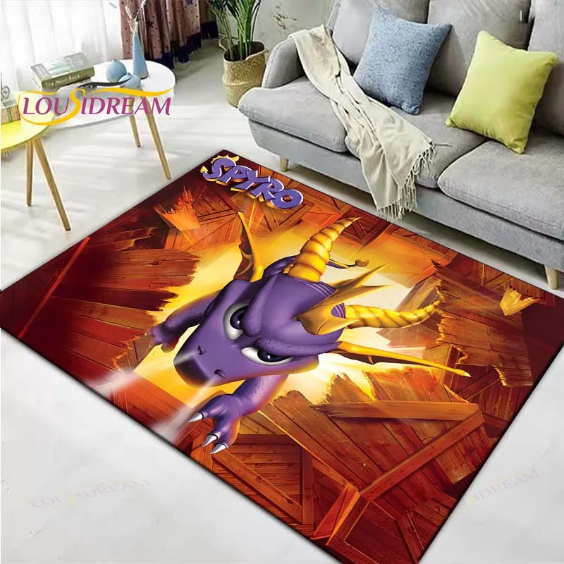 3D Classic Games S-Spyro Dragon Printed  Carpets Living Room Anti-Skid Area Rug Kids Bedroom Mats Yoga Mat Large Carpet Decor