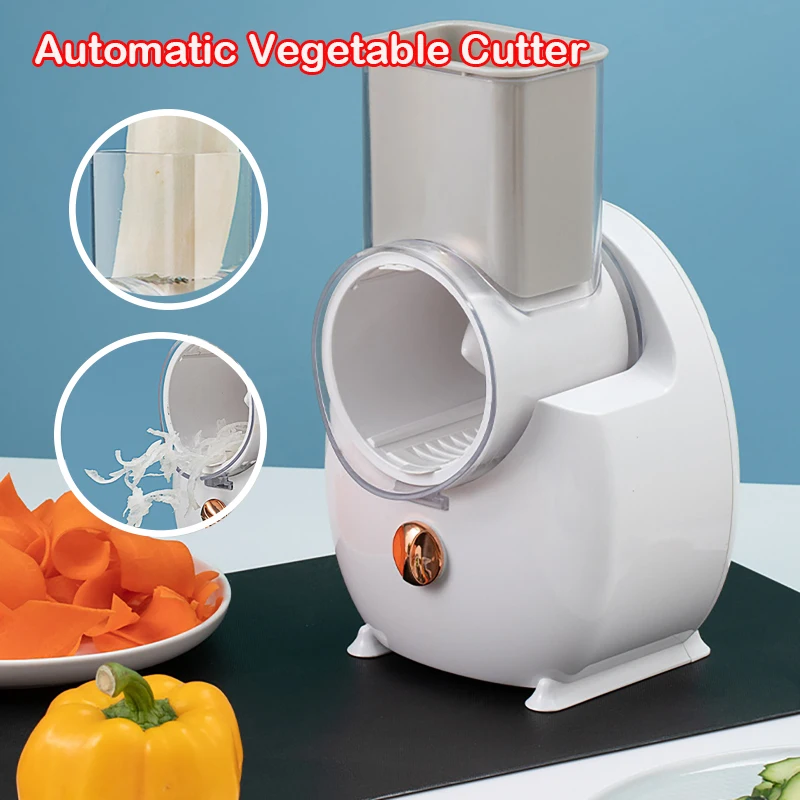 

F2 3in1 Automatic Vegetable Cutter Multifunctional Electric Vegetable Cutter Slicer Potato Grate Shredded Graters With 3 Blades